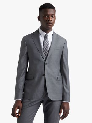 Fabiani Men's Grey Wool Suit Jacket