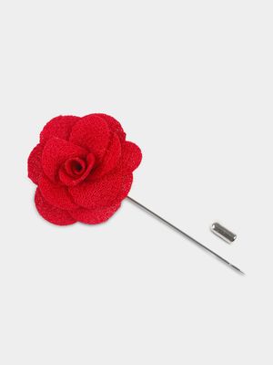 Men's Markham Begonia Red Lapel Pin