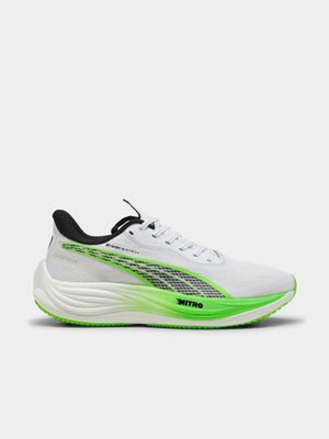 Puma Mens Velocity Nitro 3 Hyrox White/Green Training Shoes