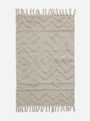 H & S Collection Natural Rug Cotton 60X90Cm Tufted