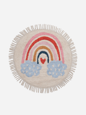 H & S Collection Beige Rug Round Dia90Cm