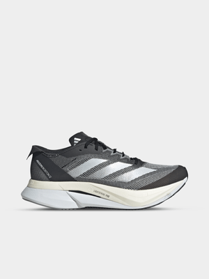 adidas Womens Adizero Boston 12 Black/White/Carbon Running Shoes