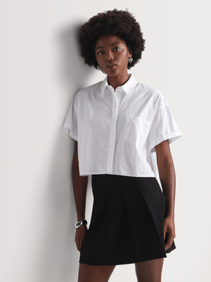 Y&G Pleated Ponte Mini Skirt