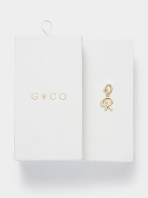 14ct Gold Plated Initial R Charm