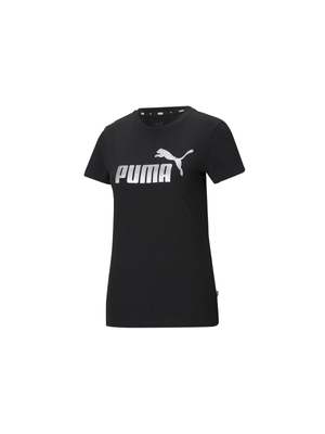 Puma Womens Essential Logo Black Tee