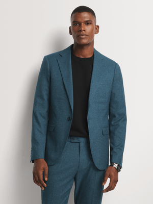 Men's Markham Skinny Textured Green Suit Jacket