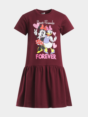 Jet Older Girls Burgundy Minnie & Daisy Active Dress