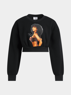 Jet Teen Girls Black Tyla Cropped Active Top