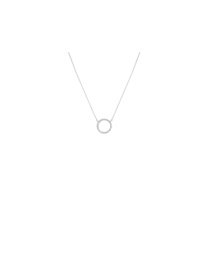 Sterling Silver Cubic Zirconia Circle Necklace