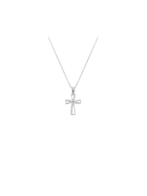 Sterling Silver Cubic Zirconia Cross Pendant
