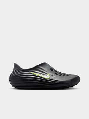 Nike Junior Grade-School ReactX Rejuven8 Black/Lime Slides