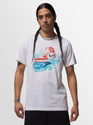 Jordan Men's Flight Essentials AJ1 White T-Shirt