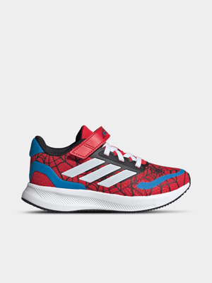 adidas Junior Pre-School Run Falcon 5 Spiderman Red/Blue/Black Running Shoes