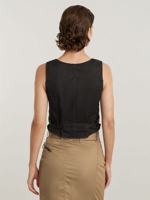 G-Star Women's Corset Dark Black Top