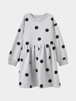 Cotton On Kids Grey Girl Sammy Fleece Dress