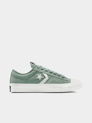 Converse Men's Star Player 76 Sued Green/White Sneaker
