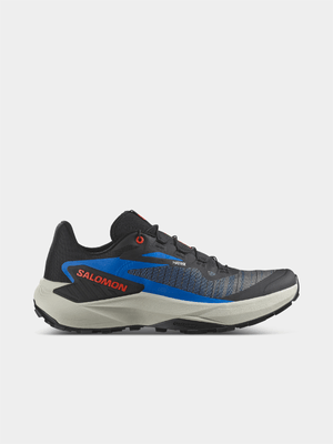 Salomon Mens Genesis Black/Blue Trail Running Shoes