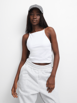 The FIX Women's White Spaghetti Strap Top