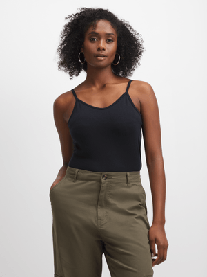 Jet Women's Black V-Neck Strappy Top