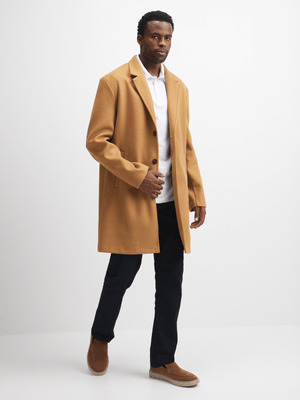 Jet Men's Tan Melton Coat