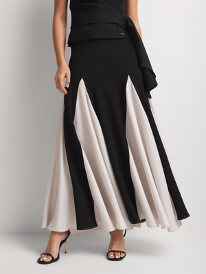 Luella A-Line Inserts Maxi Skirt