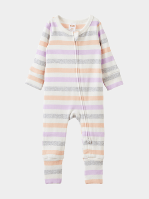 Cotton On Baby Multicolour The Long Sleeve Rib Romper