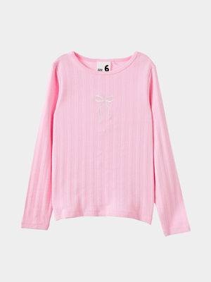 Cotton On Kids Girl Pink Jade Crew Top
