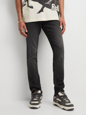 Redbat Men's Black Washed Skinny