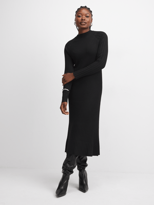 Jet Women's Black Flare Knit Dress