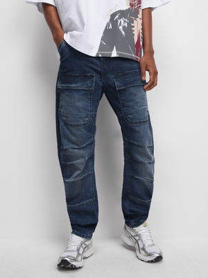 Redbat Men's Dark Blue Tapered Jeans