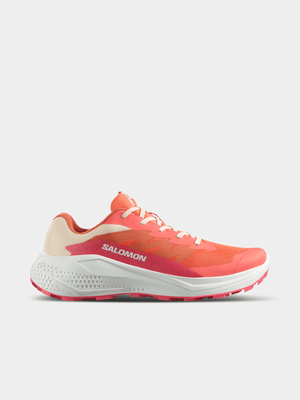 Salomon Womens Alphaglide Ember Glow/White/Red Trail Running Shoes